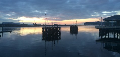 cardiff bay sunrise